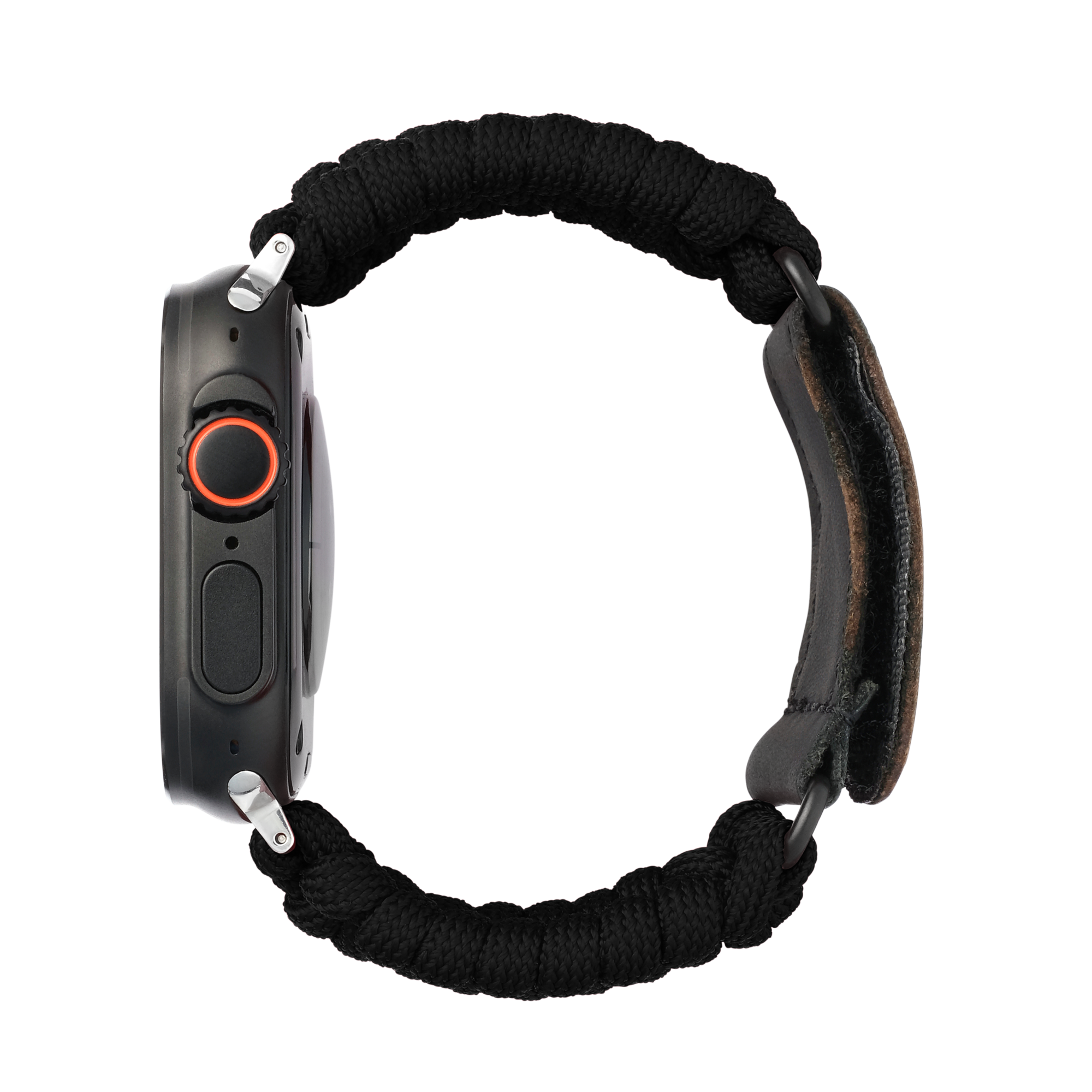 Paracord Apple Watch Strap in Black — black paracord Apple Watch strap (view 3)