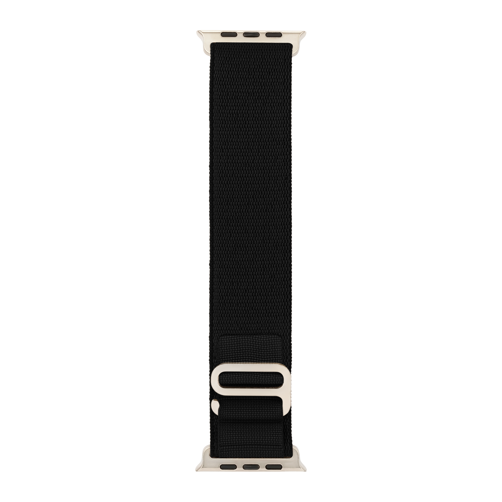 Hook Strap in Black — black woven nylon Apple Watch strap (view 5)