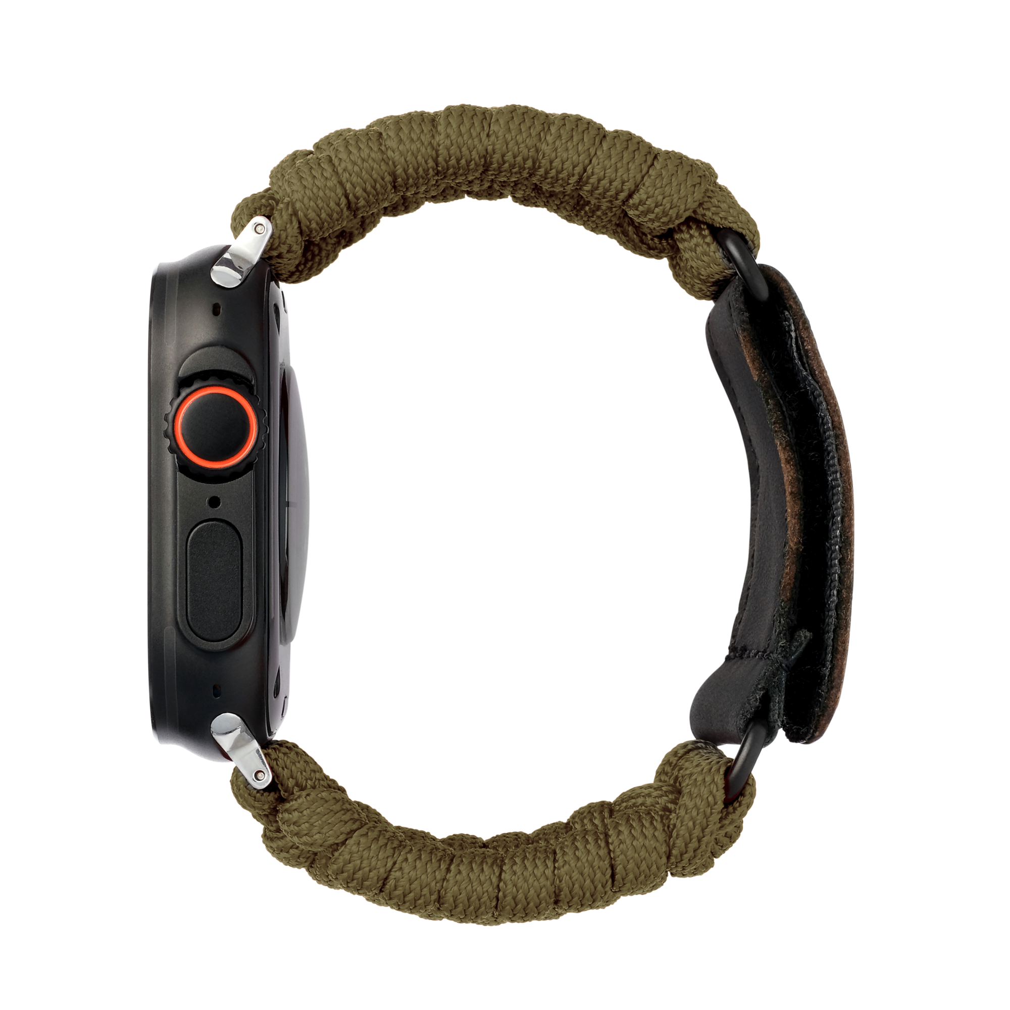 Paracord Apple Watch Strap in Green — green paracord Apple Watch strap (view 3)