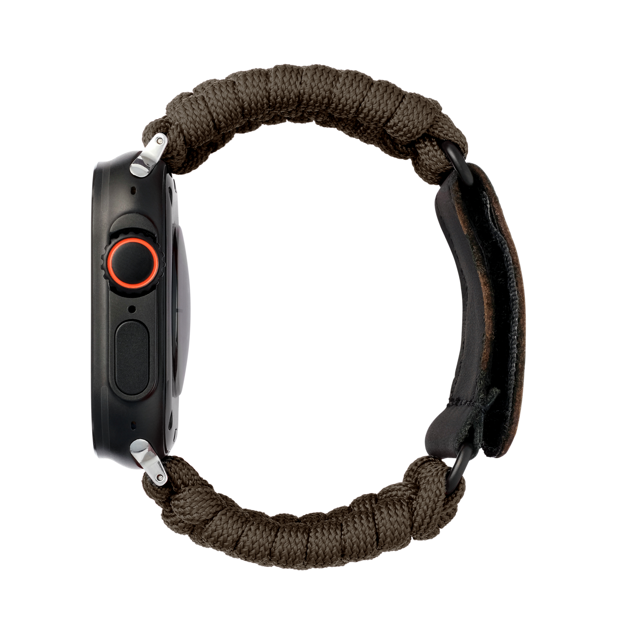 Paracord Apple Watch Strap in Grey — grey paracord Apple Watch strap (view 3)