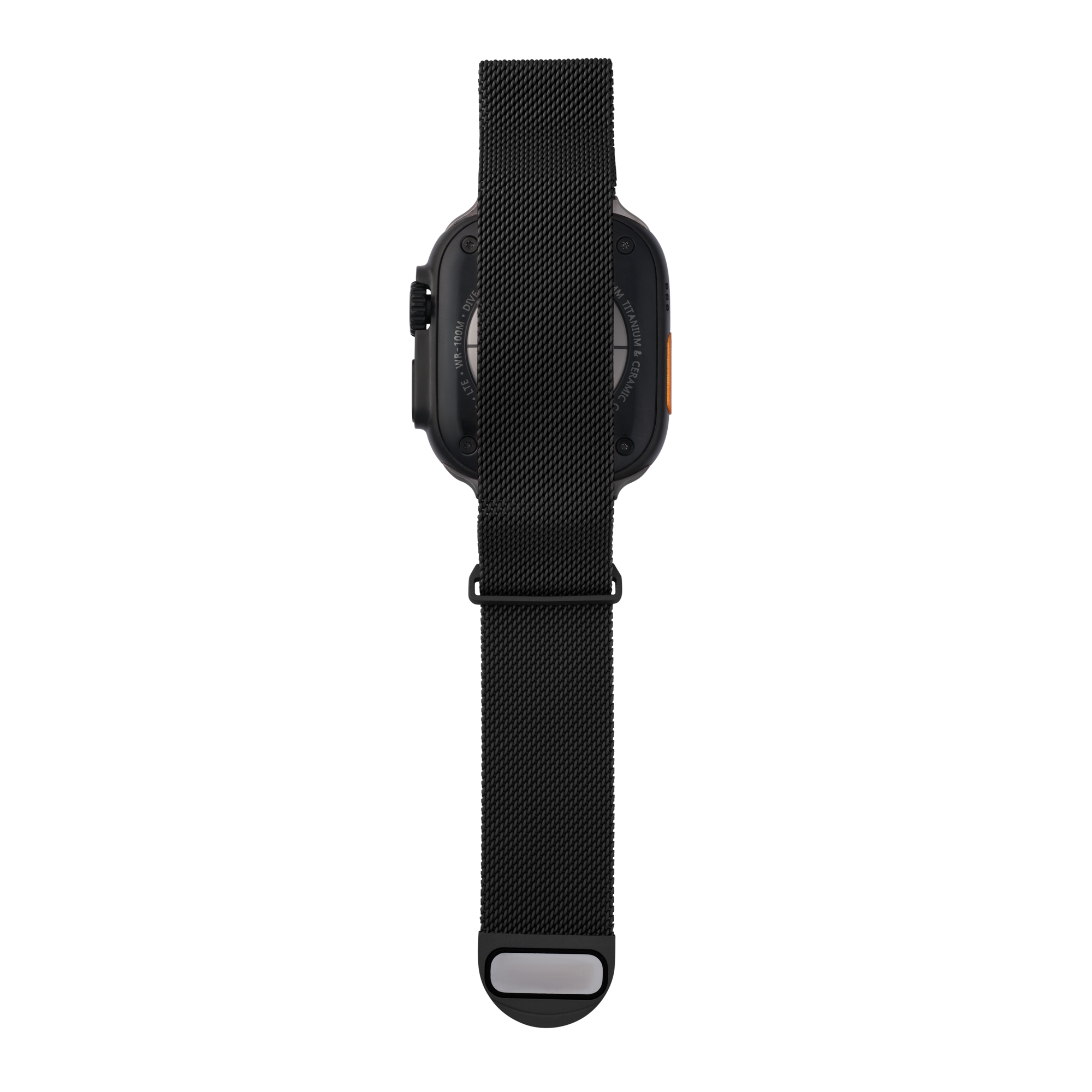 Metal Braided in Black — black metal braided Apple Watch strap (view 6)