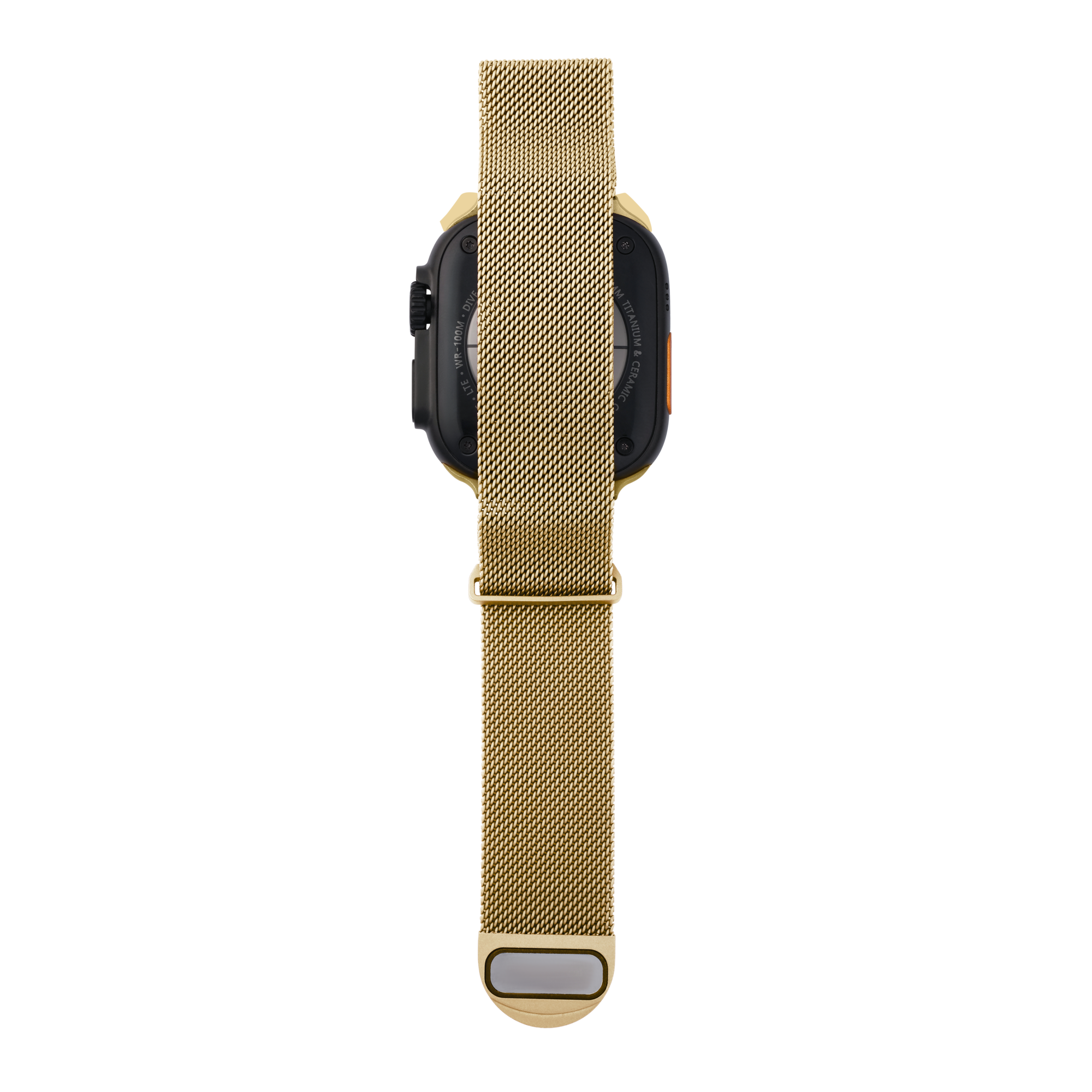 Metal Braided in Gold — gold metal braided Apple Watch strap (view 6)