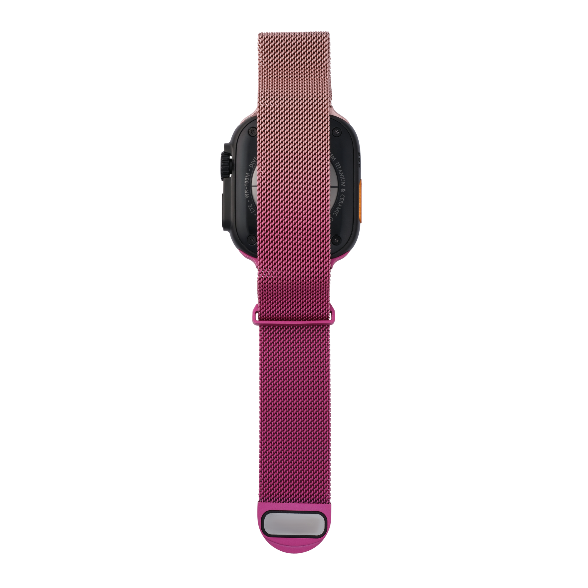 Metal Braided in Gold Pink — gold and pink two-tone metal braided Apple Watch strap (view 4)