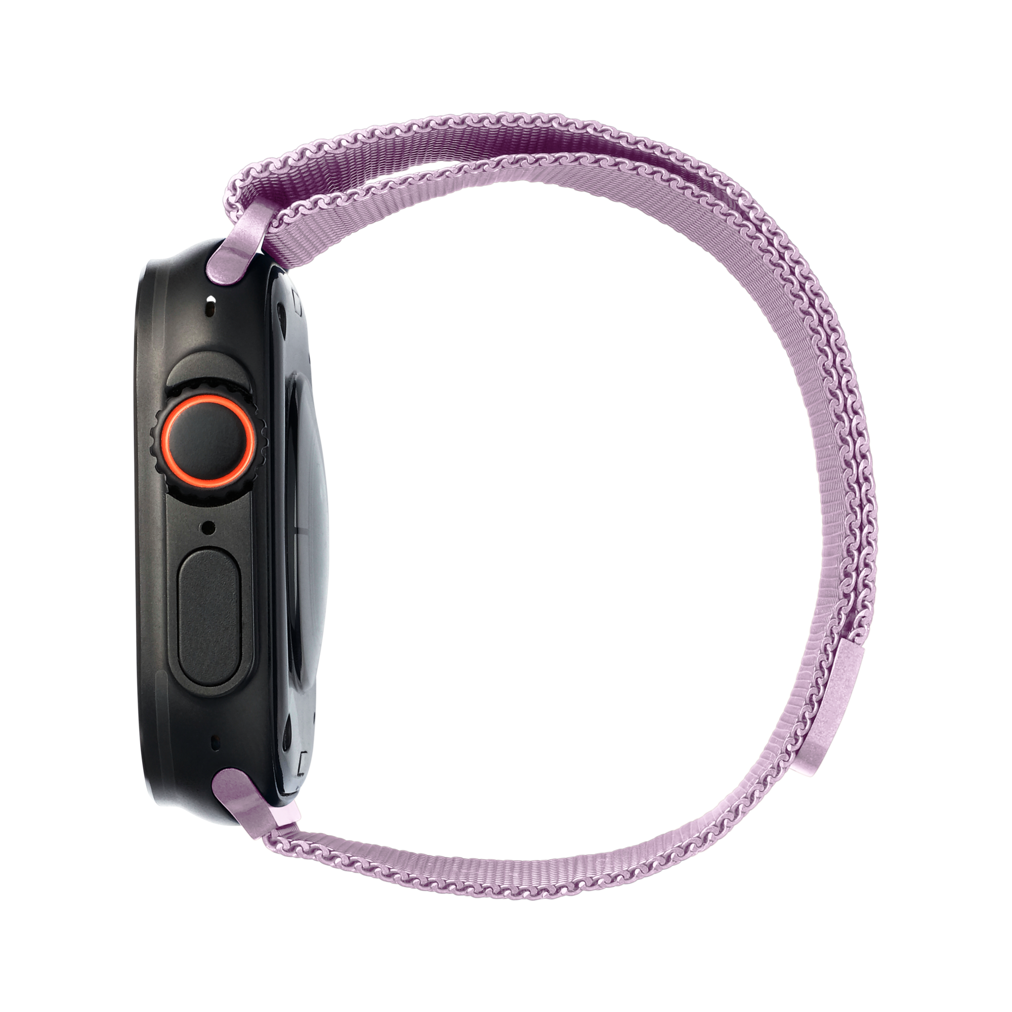 Metal Braided in Purple — purple metal braided Apple Watch strap (view 4)