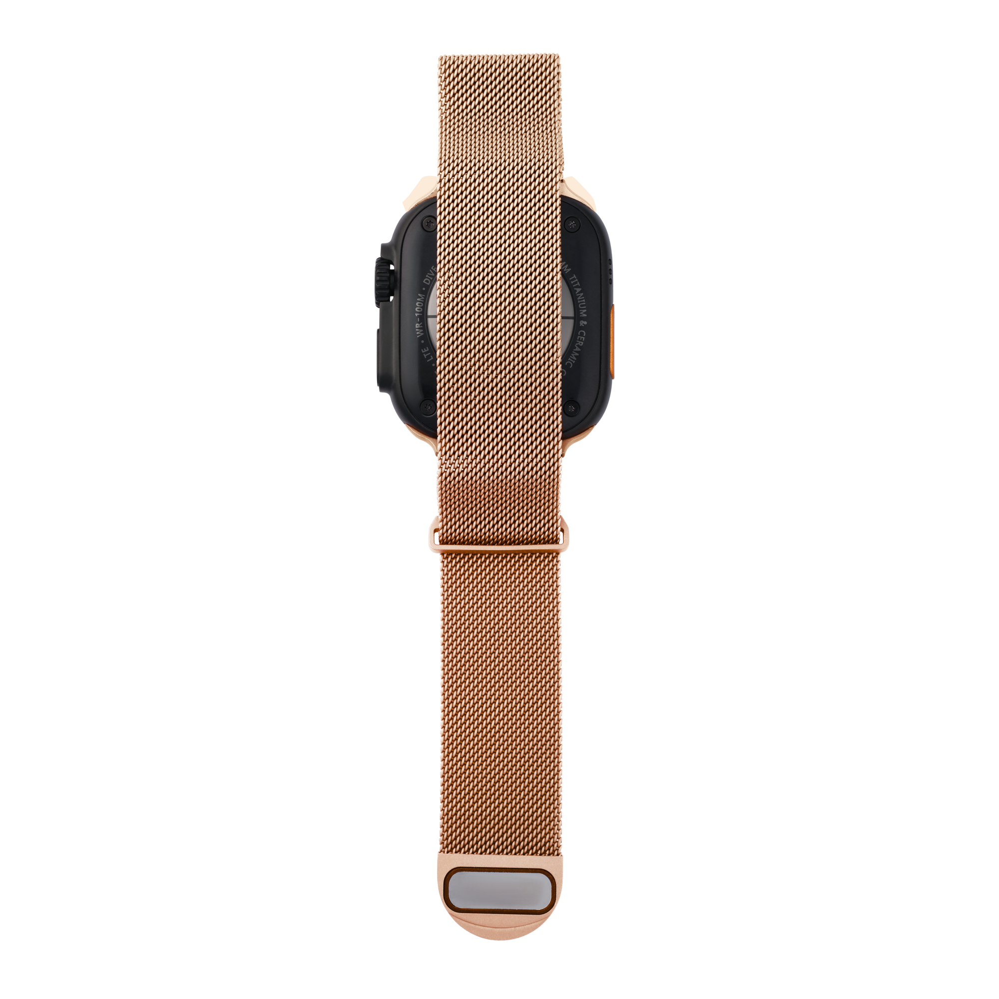 Metal Braided in Rose — rose gold metal braided Apple Watch strap (view 6)