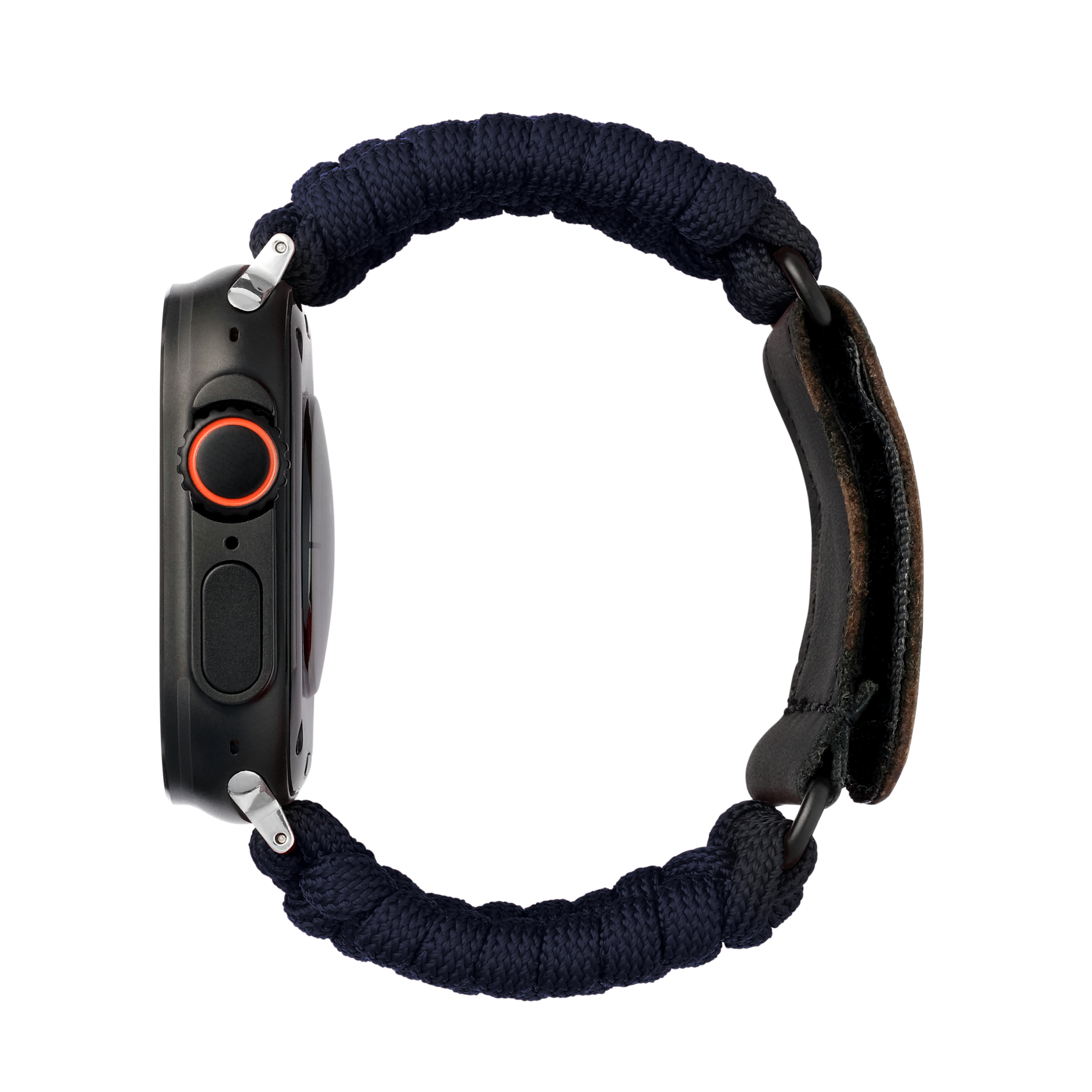 Paracord Apple Watch Strap in Navy — navy paracord Apple Watch strap (view 3)
