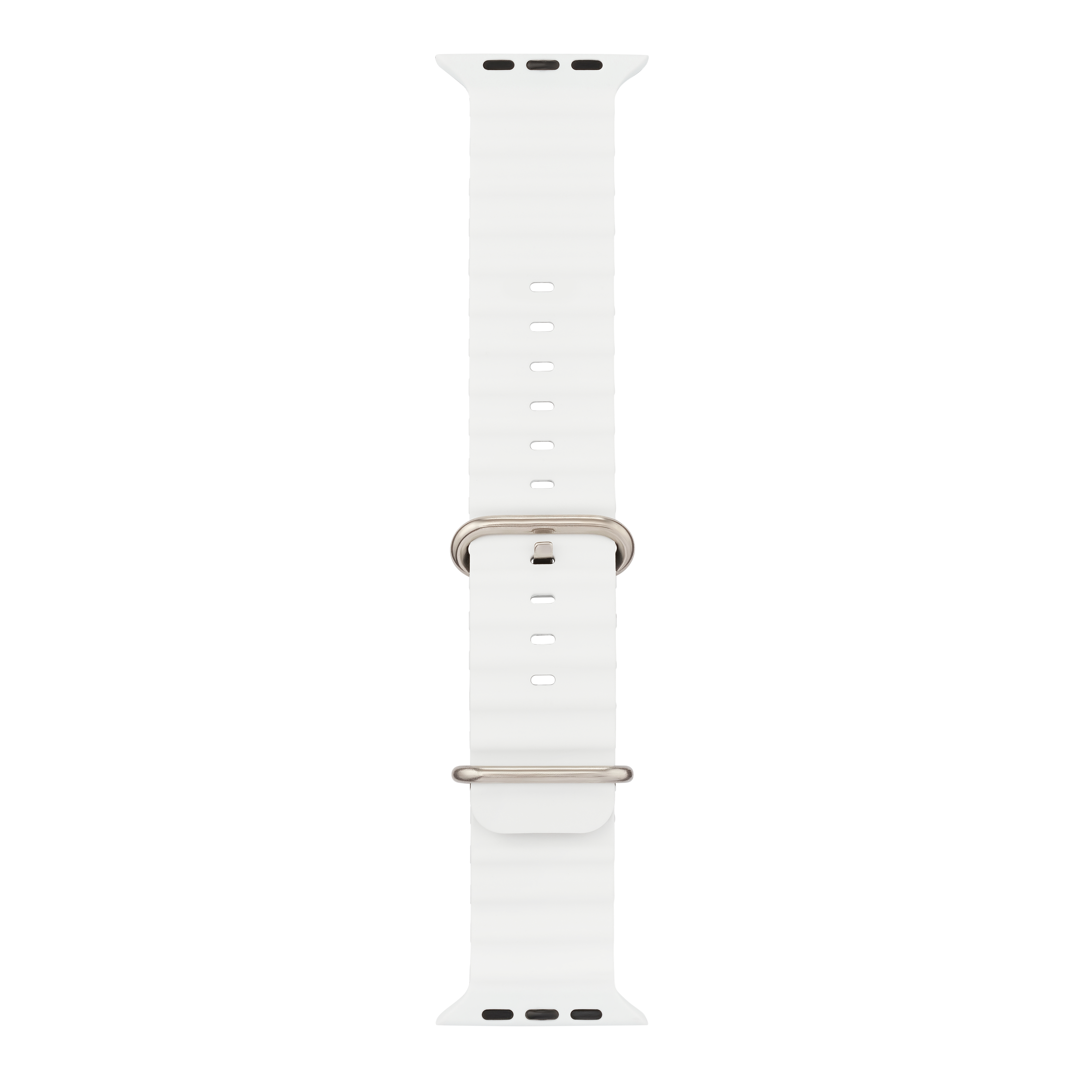 Wave Band in Panda — white and black silicone Apple Watch strap (view 5)