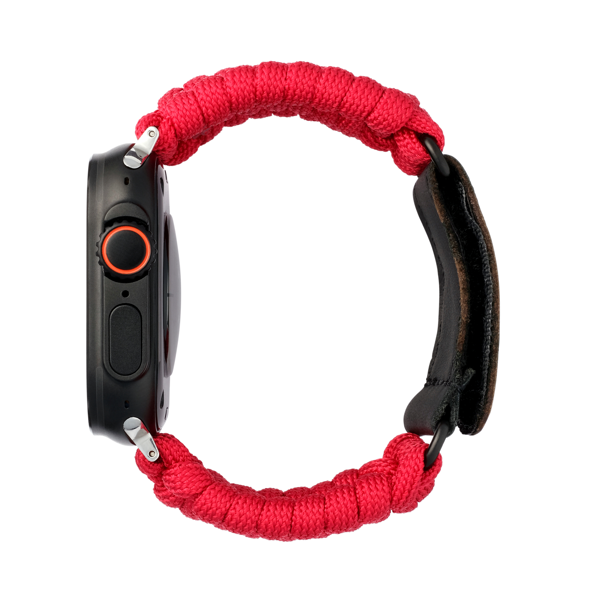 Paracord Apple Watch Strap in Red — red paracord Apple Watch strap (view 3)