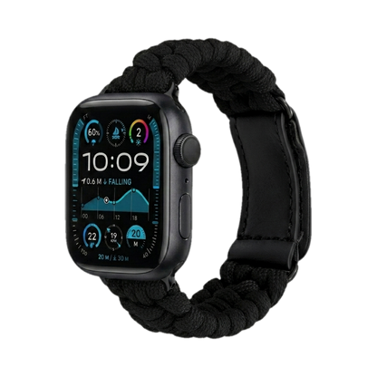 Paracord Apple Watch Strap in Black — black paracord Apple Watch strap (view 1) 