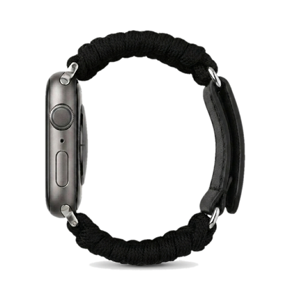 Paracord Apple Watch Strap in Black — black paracord Apple Watch strap (view 4) 