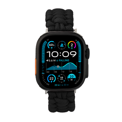 Paracord Apple Watch Strap in Black — black paracord Apple Watch strap (view 4) 