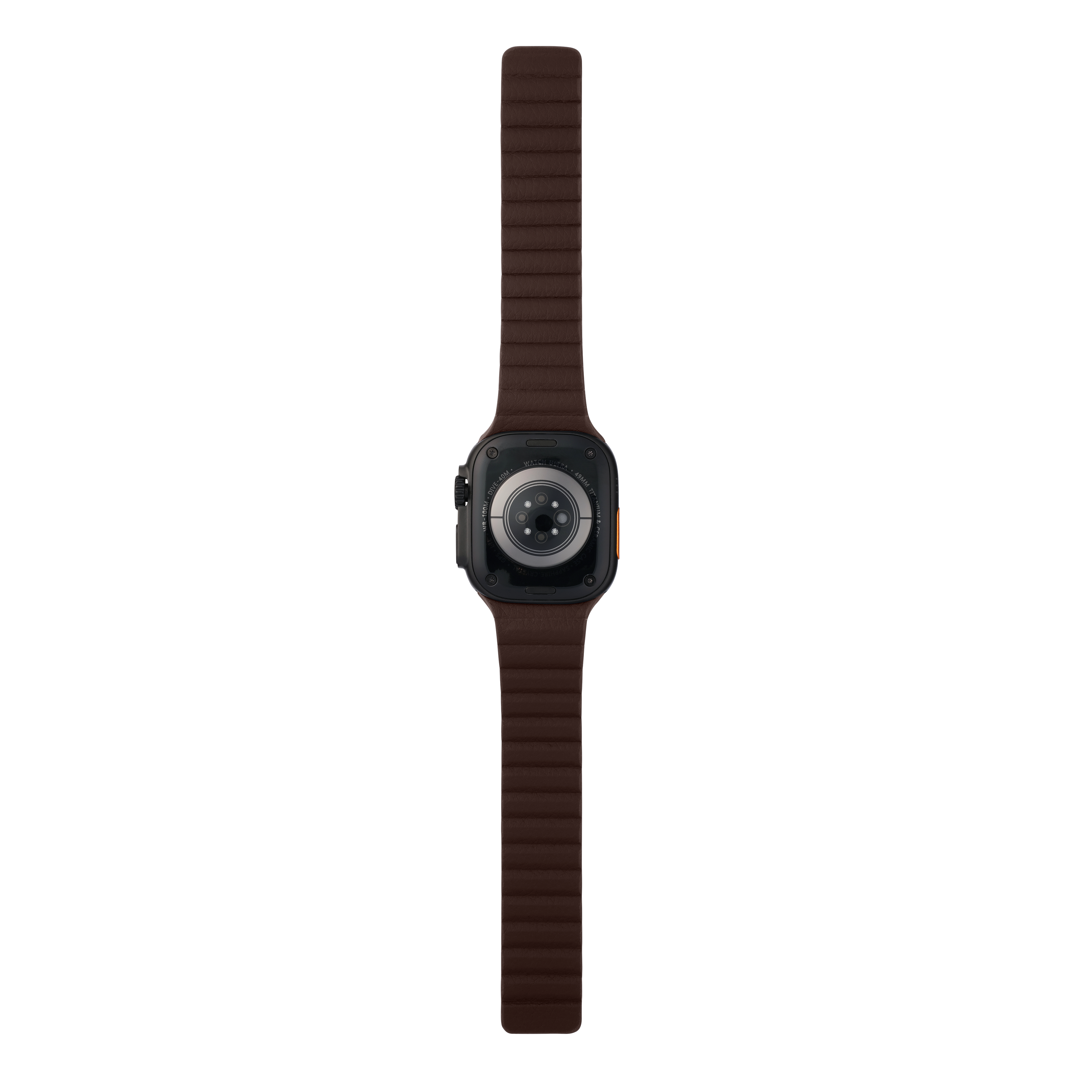 Leather Magnetic in Brown — brown leather magnetic Apple Watch strap (view 6) 