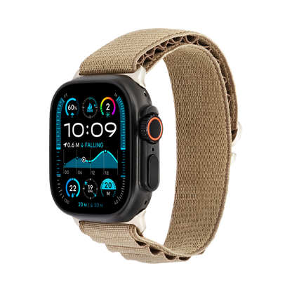 Hook Strap in Green — green woven nylon Apple Watch strap (view 1) 