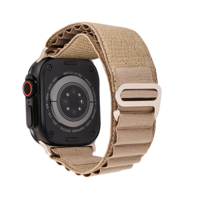 Hook Strap in Green — green woven nylon Apple Watch strap (view 2) 