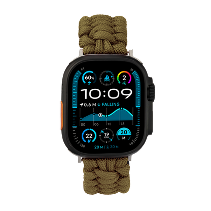 Paracord Apple Watch Strap in Green — green paracord Apple Watch strap (view 4) 