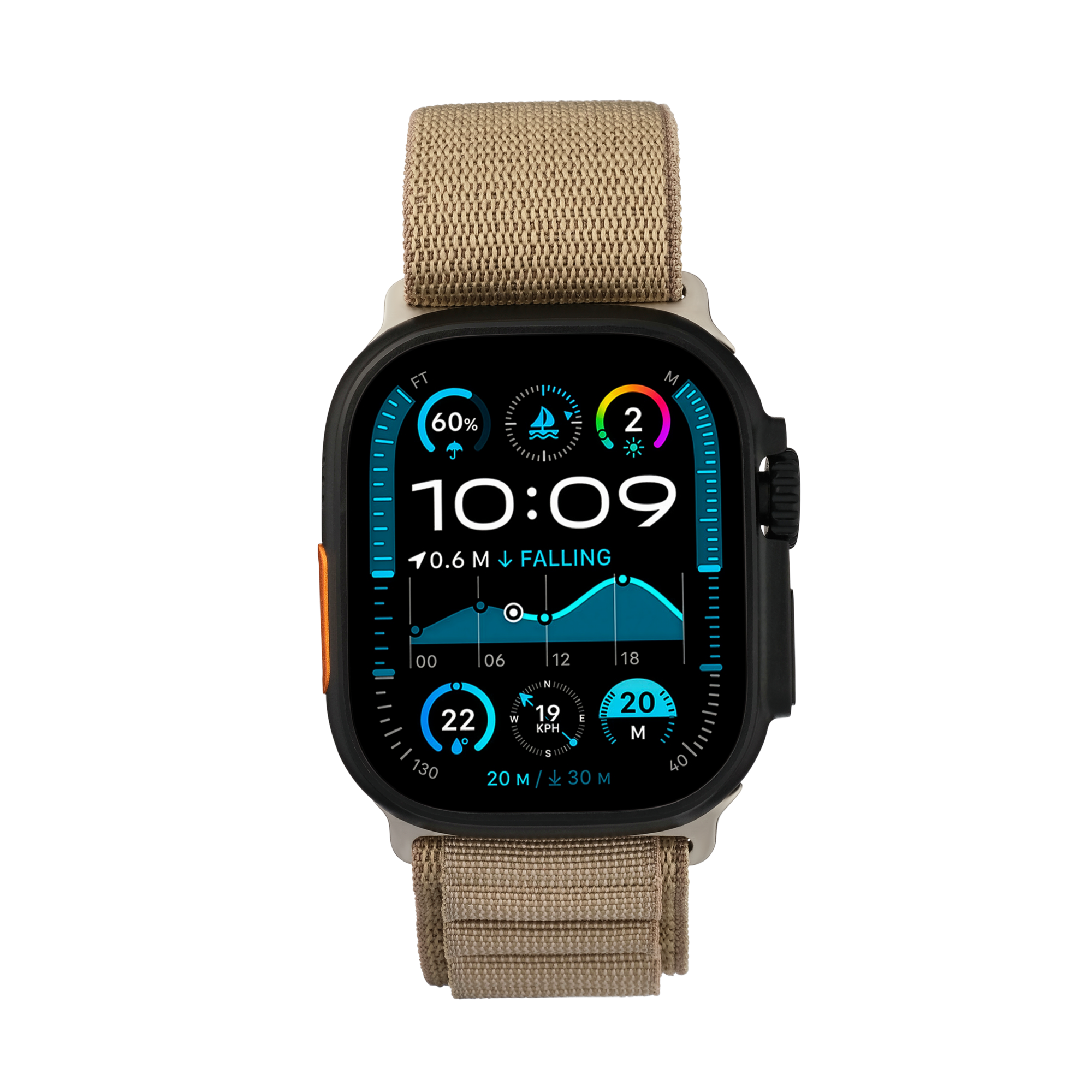 Hook Strap in Green — green woven nylon Apple Watch strap (view 4) 