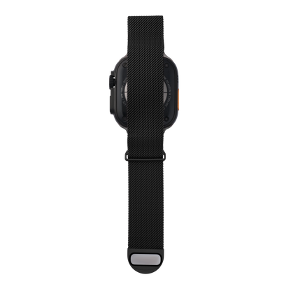 Metal Braided in Black — black metal braided Apple Watch strap (view 6) 
