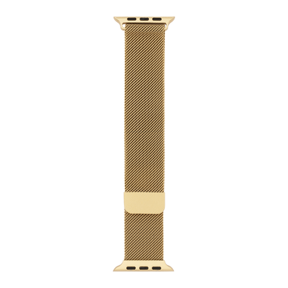 Metal Braided in Gold — gold metal braided Apple Watch strap (view 1) 