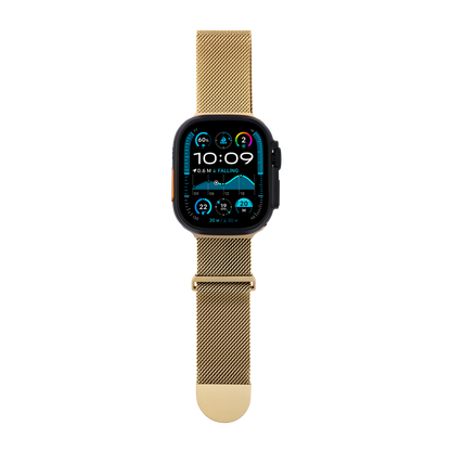 Metal Braided in Gold — gold metal braided Apple Watch strap (view 5) 