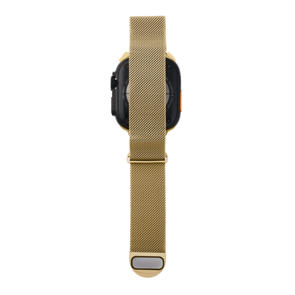 Metal Braided in Gold — gold metal braided Apple Watch strap (view 6) 