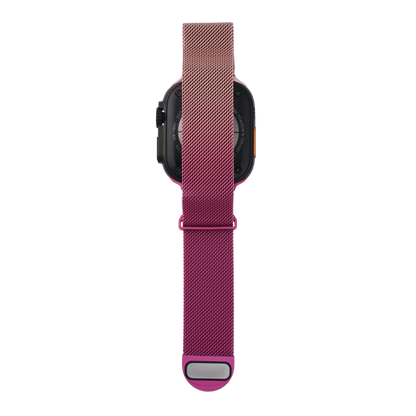 Metal Braided in Gold Pink — gold and pink two-tone metal braided Apple Watch strap (view 4) 