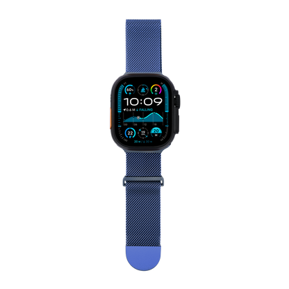 Metal Braided in Navy — navy metal braided Apple Watch strap (view 5) 