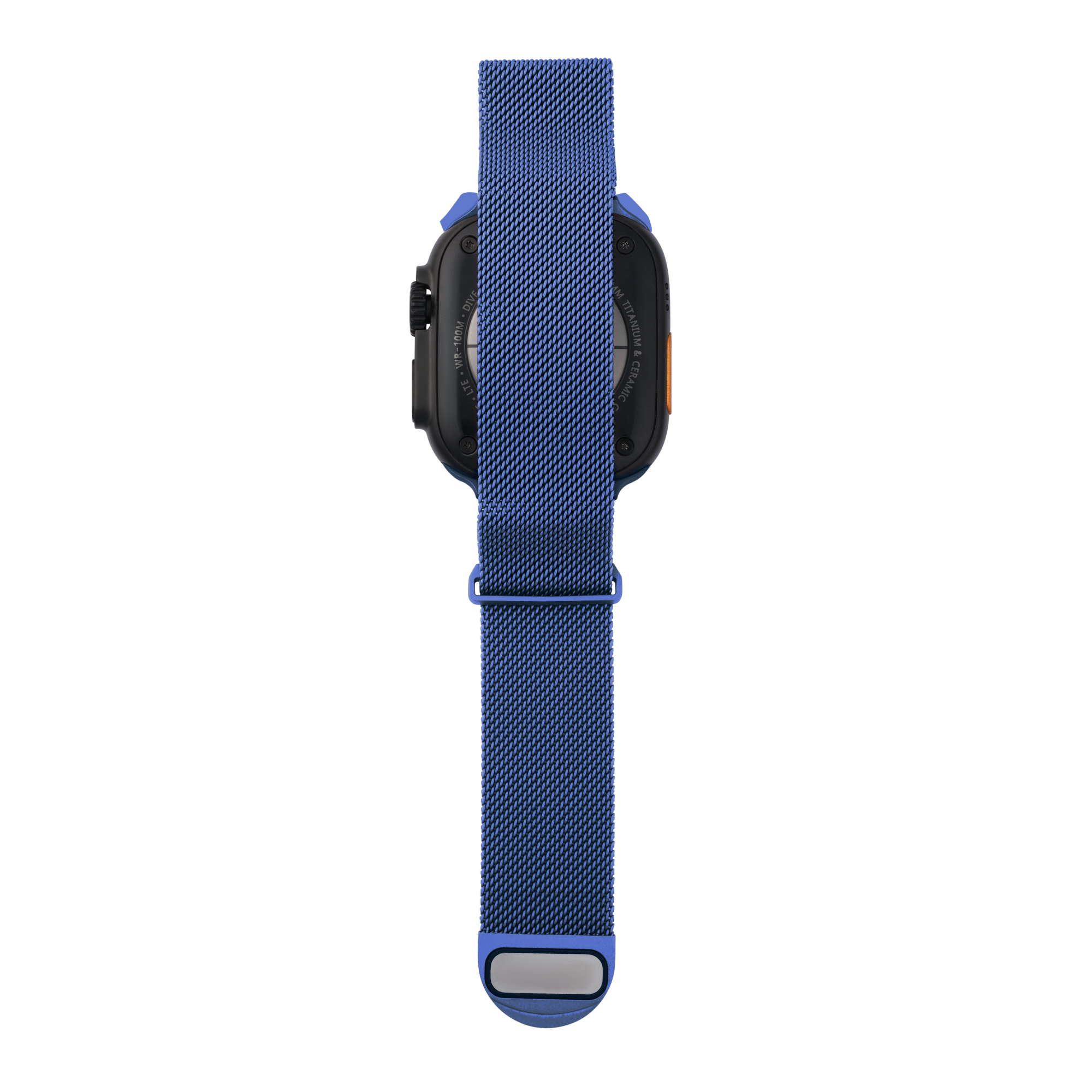 Metal Braided in Navy — navy metal braided Apple Watch strap (view 6) 