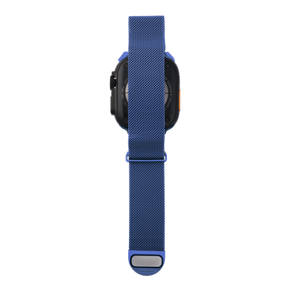 Metal Braided in Navy — navy metal braided Apple Watch strap (view 6) 