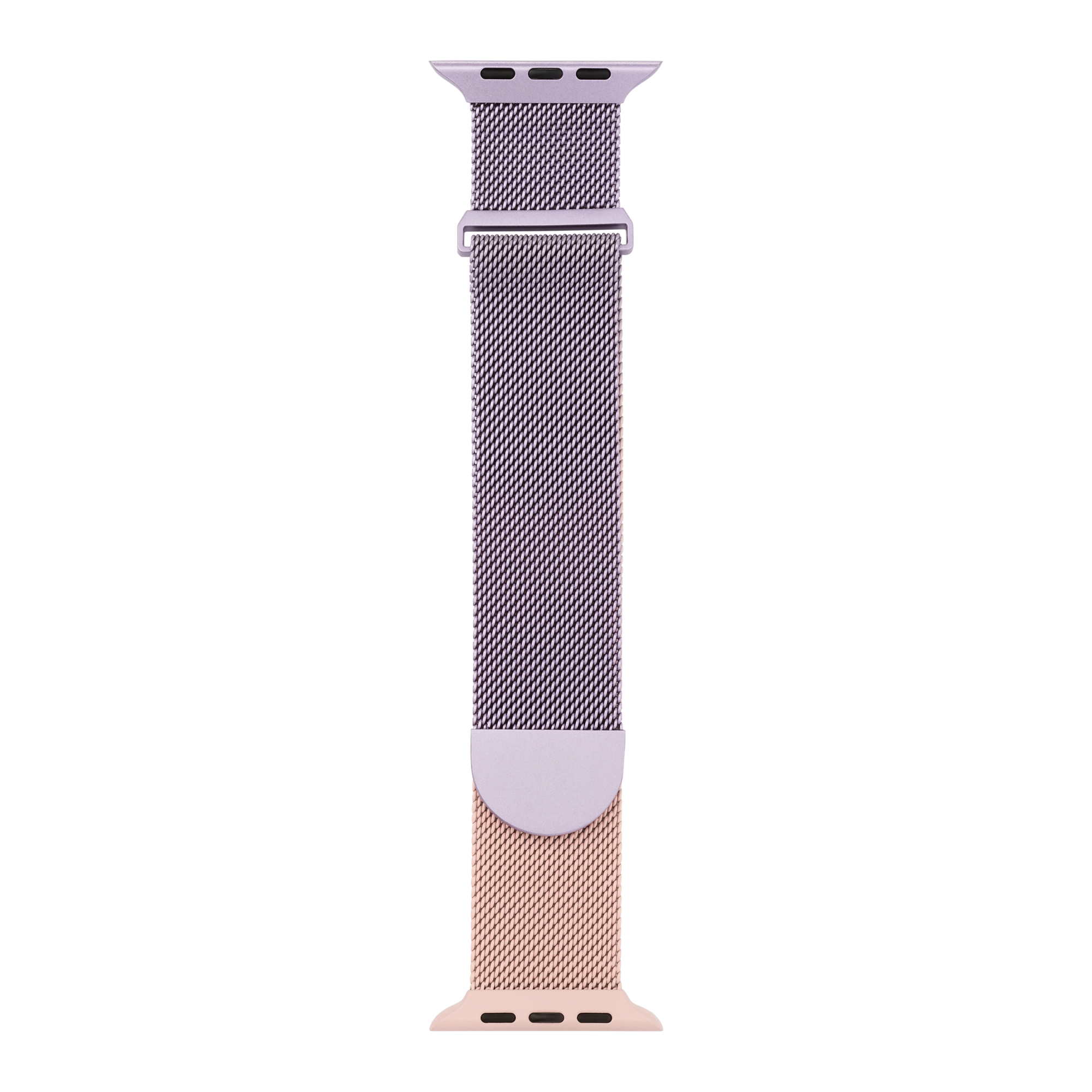 Metal Braided in Pink Purple — pink and purple two-tone metal braided Apple Watch strap (view 1) 