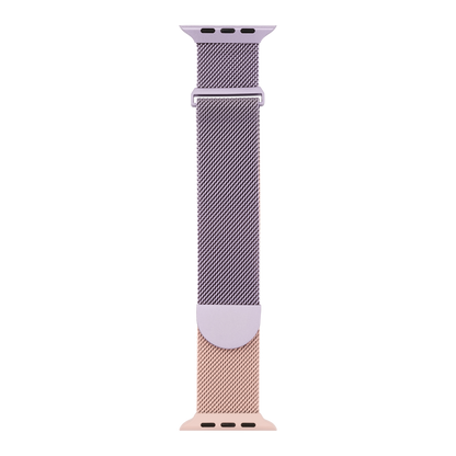 Metal Braided in Pink Purple — pink and purple two-tone metal braided Apple Watch strap (view 1) 