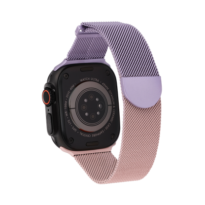 Metal Braided in Pink Purple — pink and purple two-tone metal braided Apple Watch strap (view 6) 