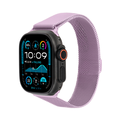 Metal Braided in Purple — purple metal braided Apple Watch strap (view 2) 