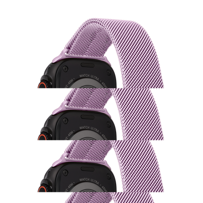 Metal Braided in Purple — purple metal braided Apple Watch strap (view 3) 