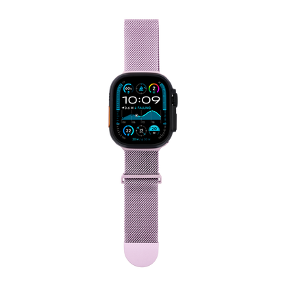 Metal Braided in Purple — purple metal braided Apple Watch strap (view 5) 