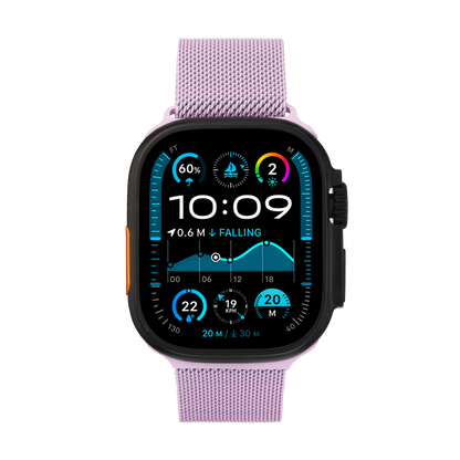 Metal Braided in Purple — purple metal braided Apple Watch strap (view 7) 