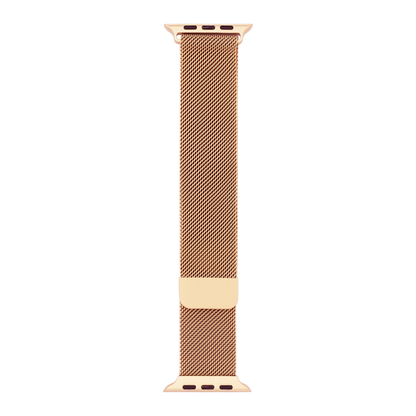 Metal Braided in Rose — rose gold metal braided Apple Watch strap (view 1) 