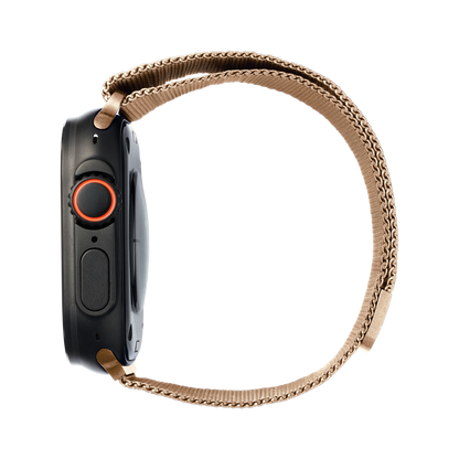Metal Braided in Rose — rose gold metal braided Apple Watch strap (view 4) 