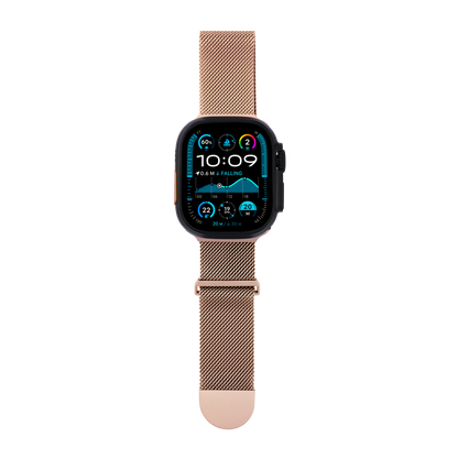 Metal Braided in Rose — rose gold metal braided Apple Watch strap (view 5) 