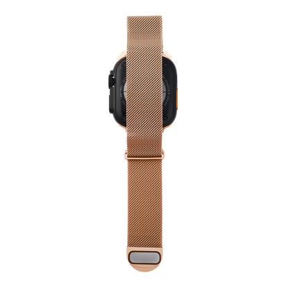 Metal Braided in Rose — rose gold metal braided Apple Watch strap (view 6) 