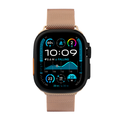 Metal Braided in Rose — rose gold metal braided Apple Watch strap (view 7) 