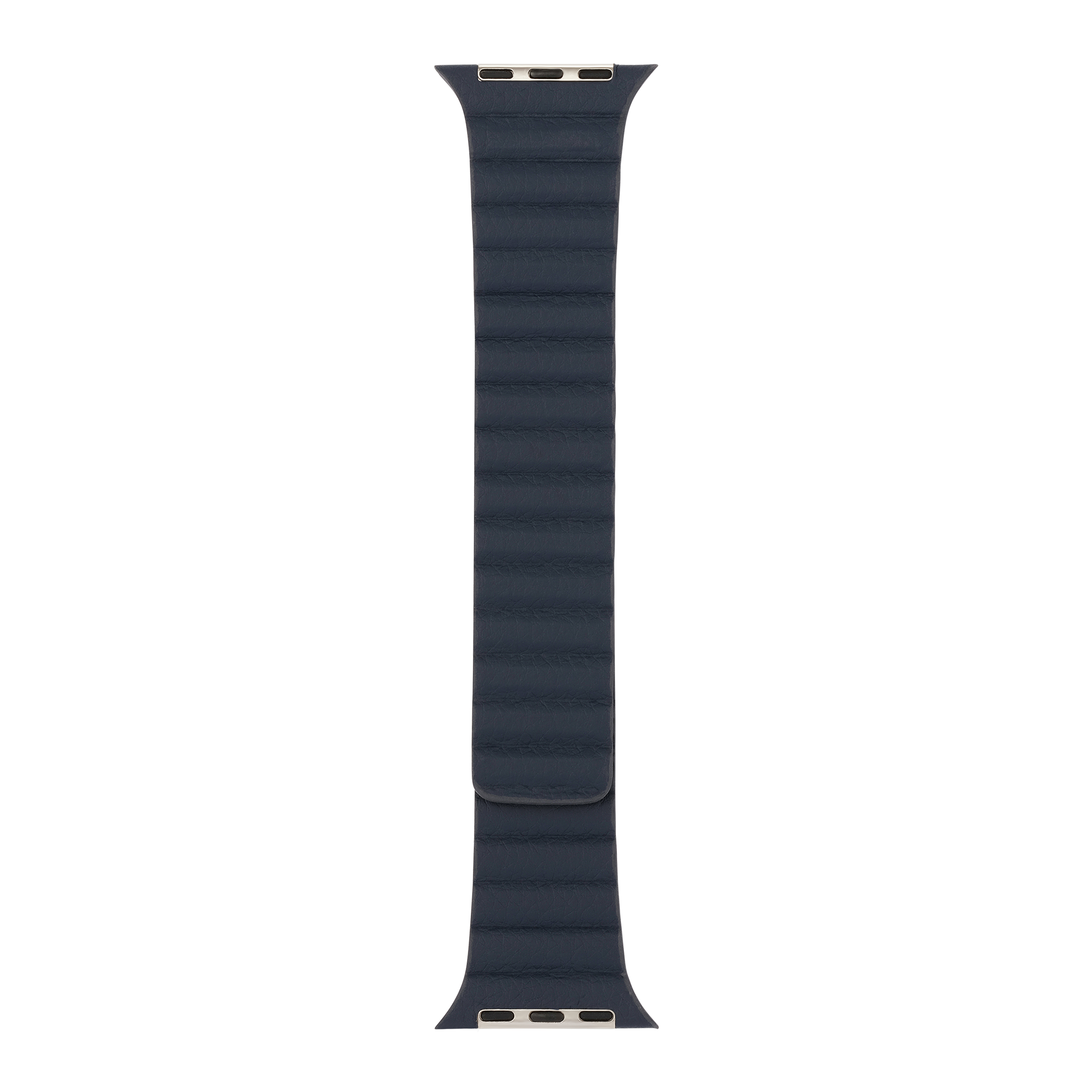 Leather Magnetic in Navy — navy leather magnetic Apple Watch strap (view 7) 
