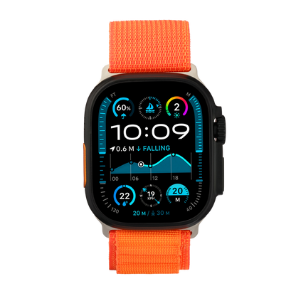 Hook Strap in Orange — orange woven nylon Apple Watch strap (view 4) 