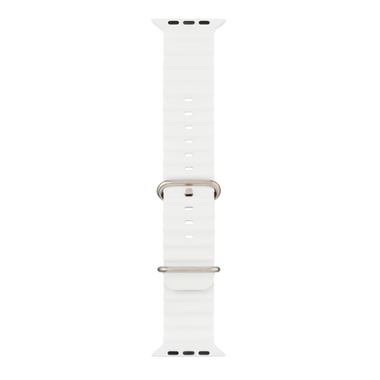 Wave Band in Panda — white and black silicone Apple Watch strap (view 5) 